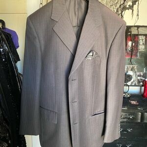 Vinci Designed in Italy Mens Grey Blazer Jacket and Pants
